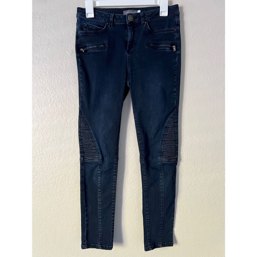 EUC MINT VELVET Biker Sculpting Skinny Jeans Dark Blue in Size 10R